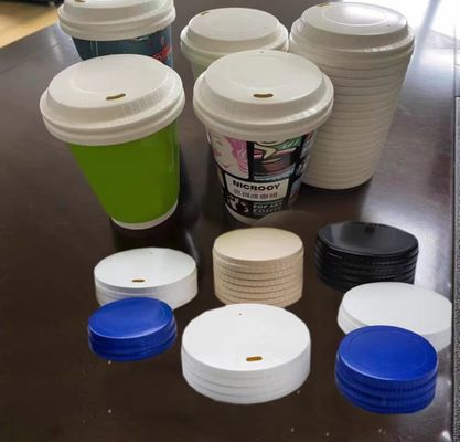 Kecepatan Cepat 90-120 PCS/Min Cup Lid Membuat Mesin Efisiensi Energi