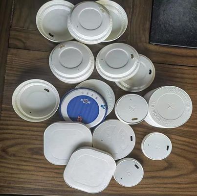 Kecepatan Cepat 90-120 PCS/Min Cup Lid Membuat Mesin Efisiensi Energi